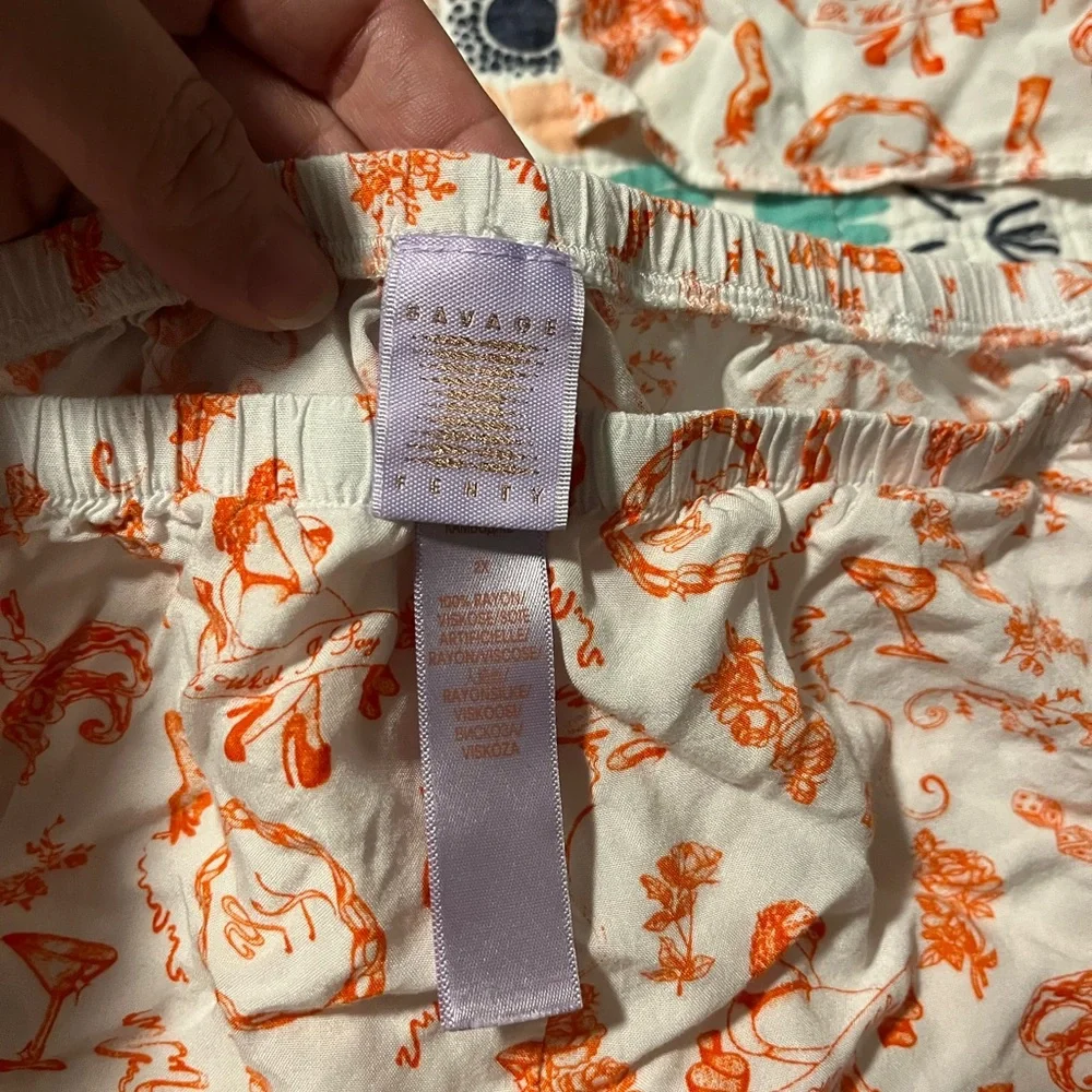 Savage X Fenty Underpinnings‎ Sleep Cami & Short Set size 2X Coquette Whimsygoth